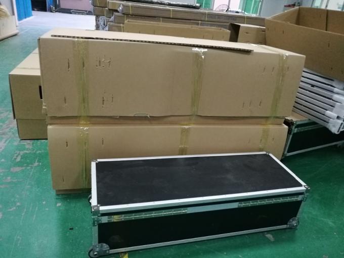 120 इंच फ्रंट रियर प्रोजेक्शन फास्ट फोल्ड पोर्टेबल प्रोजेक्टर प्रोजेक्शन स्क्रीन स्टैंड मेटल 3 डी पीवीसी कपड़े के साथ 4