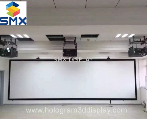 बड़े 4K 3 डी सिनेमा के परदे रजत चित्रकारी के साथ रजत 3 डी प्रोजेक्शन स्क्रीन