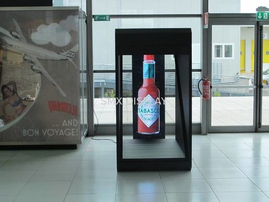 गुणवत्ता 3 डी 180 'होलोग्राफिक प्रोजेक्शन पिरामिड होलोग्राम प्रदर्शन आभूषण बॉक्स कारखाना