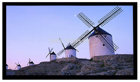 गुणवत्ता 92 "फिक्स्ड प्रोजेक्टर स्क्रीन होम सिनेमा, लचीला सफेद / ग्रे कपड़ा कारखाना