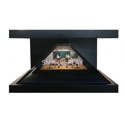 गुणवत्ता 22 इंच होलोग्राफिक पिरामिड डिस्प्ले शोकेस 3डी होलोग्राम वर्चुअल टेक्नोलॉजी कारखाना