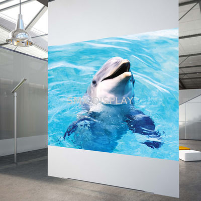 गुणवत्ता उच्च कंट्रास्ट सफेद रियर प्रोजेक्शन फिल्म 3 डी होलोग्राफिक प्रोजेक्शन फिल्म दुकान खिड़कियों के लिए कारखाना