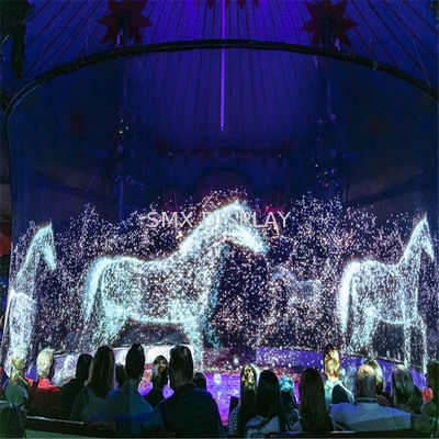 गुणवत्ता बड़ी प्रोजेक्टर स्क्रीन होलोग्राम गॉज़ सफेद ग्रे काले होलोग्राम मेष स्क्रीन कारखाना