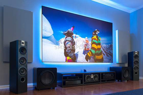 गुणवत्ता होम सिनेमा के लिए 16/9 शून्य एज फिक्स्ड फ़्रेम स्क्रीन एंटी-लाइट प्रोजेक्शन स्क्रीन कारखाना