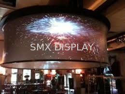 गुणवत्ता स्टैंड के साथ 360 डिग्री बड़े घुमावदार प्रक्षेपण स्क्रीन कस्टम आकार कारखाना