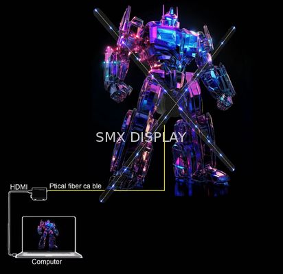 गुणवत्ता 65 सेमी अभिनव 3D प्रोजेक्टर होलोग्राम फैन HDMI इनपुट के साथ बेहतर विज्ञापन के लिए कारखाना