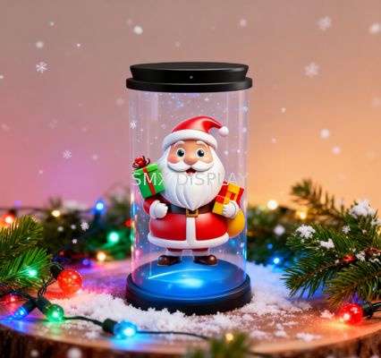 गुणवत्ता Christmas Gift Mini 3D Hologram Display Handheld Animation Showcase 5inch Holo Tube कारखाना