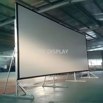गुणवत्ता Large Fast Fold Projector Screen - Portable Front/Rear Projection for Events & Presentations कारखाना