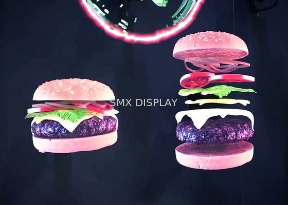 गुणवत्ता होलोग्राफिक विज्ञापन 3D प्रदर्शन 176 डिग्री 3 डी लाइव होलोग्राम प्रोजेक्शन कारखाना