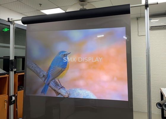 स्पष्ट पारदर्शी होलोग्राफिक स्क्रीन, प्रदर्शन / स्टोर Holoscreen 100 माइक्रोन