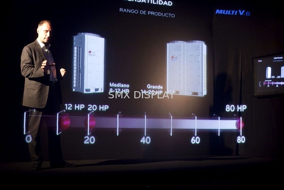 इंटरएक्टिव 5x30m 95um 160 ° 3D होलोग्राफिक डिस्प्ले
