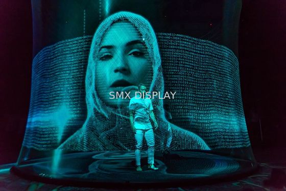 गुणवत्ता होलोग्राम गौज 50 मीटर पारदर्शी 3 डी होलोग्राफिक प्रोजेक्शन स्क्रीन कारखाना