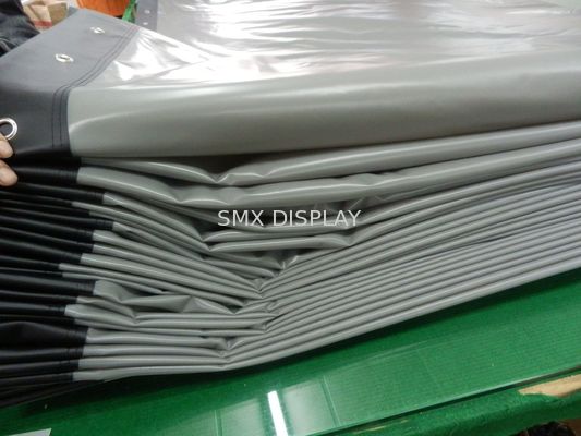 गुणवत्ता लचीले व्हाइट / 3 डी रजत / रियर Eyelets प्रोजेक्शन स्क्रीन Eyelets के आसपास के साथ कारखाना