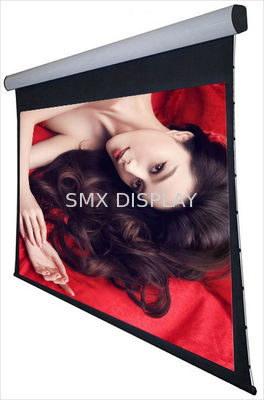 गुणवत्ता दीवार छत का 3 डी टैब tensioned Motorised प्रोजेक्शन स्क्रीन 120 "होम सिनेमा के लिए कारखाना