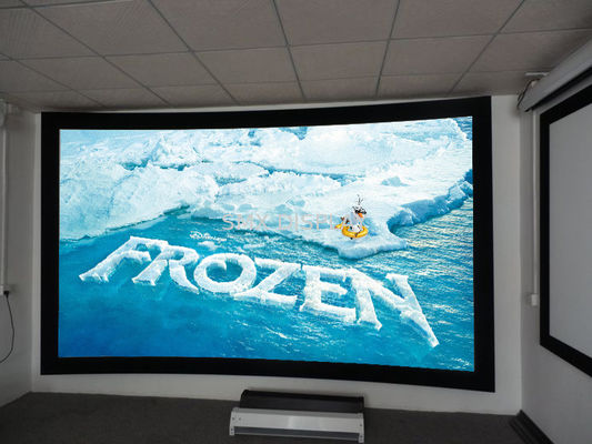 गुणवत्ता उच्च परिभाषा 200 '' 250 '' घुमावदार प्रक्षेपण के लिए HD सिनेमा सिम्युलेटर प्रणाली स्क्रीन कारखाना