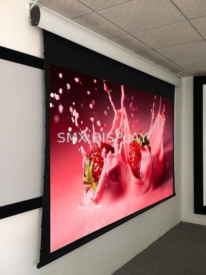 गुणवत्ता छत का अवकाश टैब tensioned प्रोजेक्शन स्क्रीन Motorized एच.डी. लचीला व्हाइट के साथ कारखाना