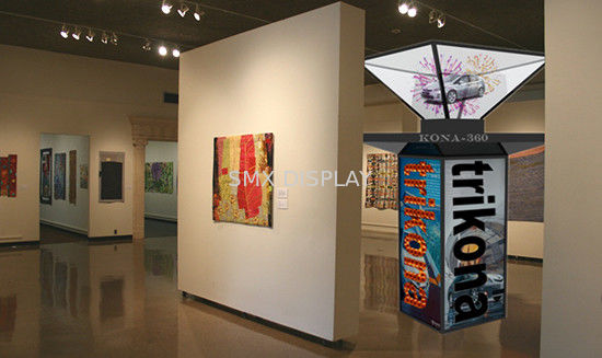 गुणवत्ता बड़े 360XXL 3 डी होलोग्राफिक पिरामिड प्रदर्शन, हवाई अड्डों या थिएटर के लिए Dreamoc XXL कारखाना