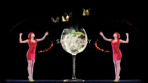 गुणवत्ता 3 डी होलोग्राम शो डिजिटल होलोग्राफिक प्रोजेक्शन स्क्रीन 3 डी होलोग्राफिक कारखाना